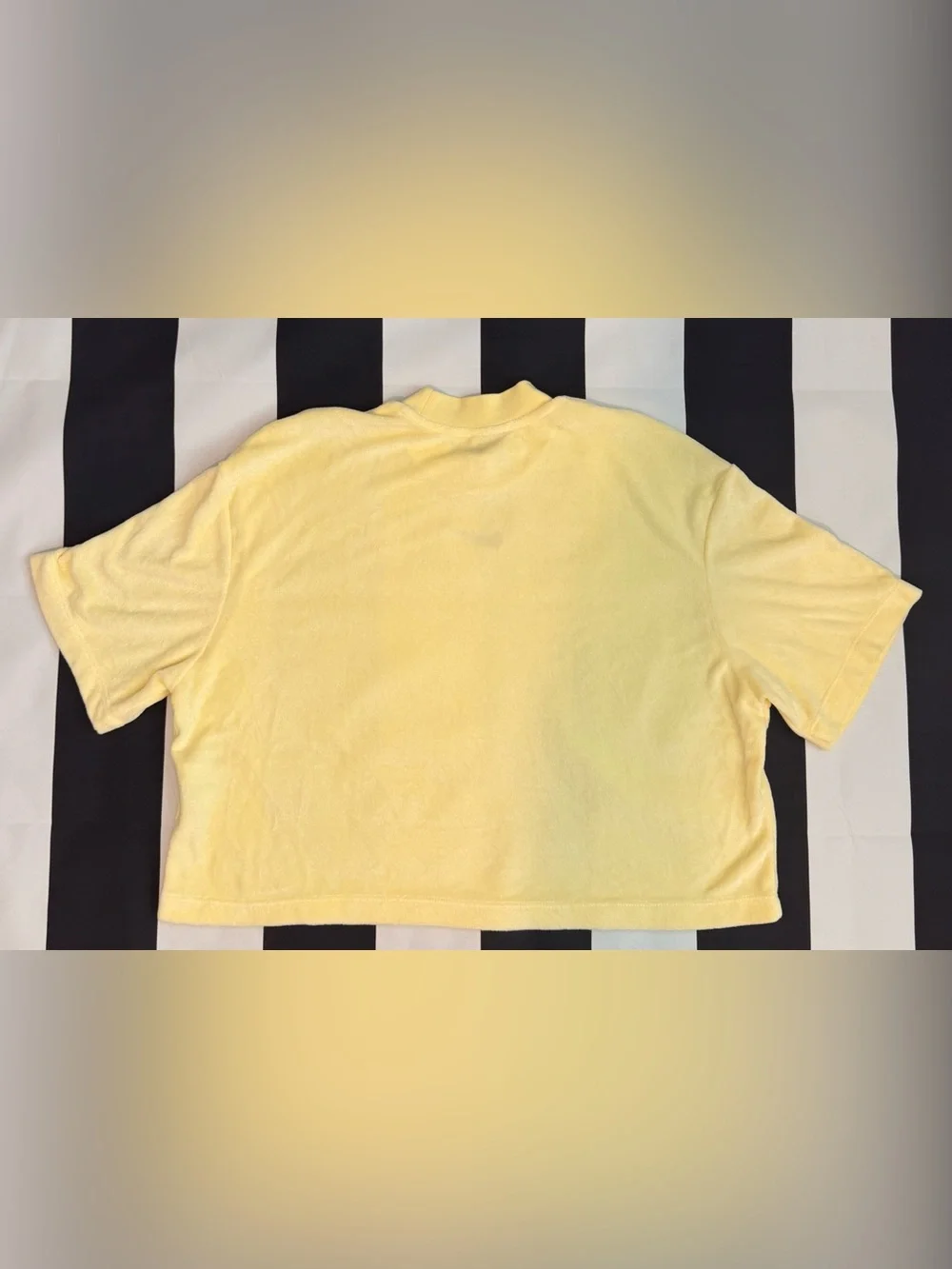 Nike Yellow Cropped Sweatshirt with Gold Swoosh